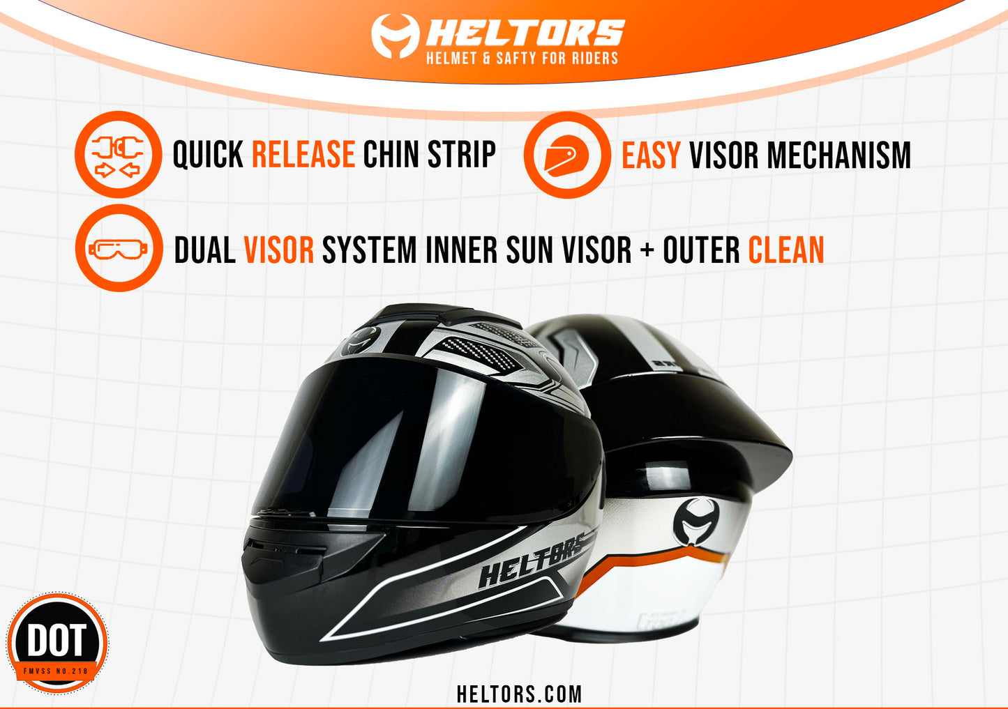LvTors DOT Certified Helmet