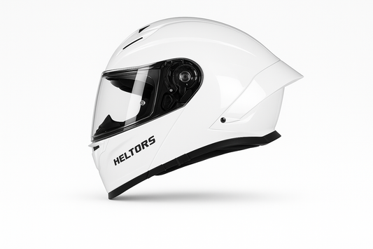 White motorcycle Helmets